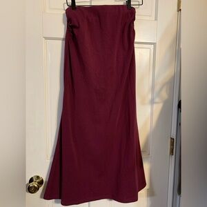 041 OGL Deep Burgundy Mermaid Maxi Skirt